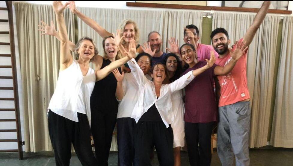 Cristina “Bodhi” Peretti in uno dei corsi di formazione tenuti ad Auroville