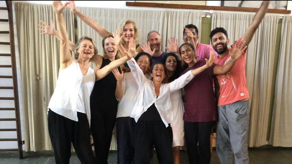 Cristina “Bodhi” Peretti in uno dei corsi di formazione tenuti ad Auroville