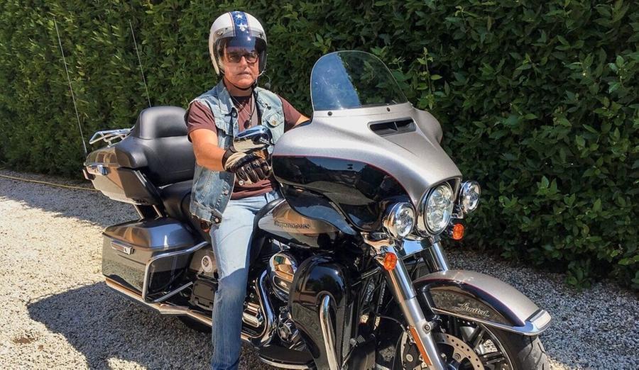 
	Marco Sergiampietri (il truffato)&nbsp;sulla sua splendida motocicletta

