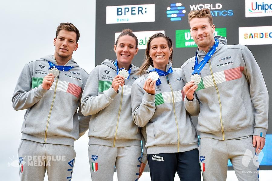 
	La squadra italiana: Ivan Giovannoni, Barbara Pozzobon, Rachele Bruni, Marcello Guidi (foto Masini/DBM)

