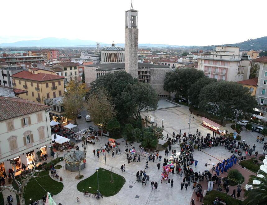 Una veduta del centro di Montecatini