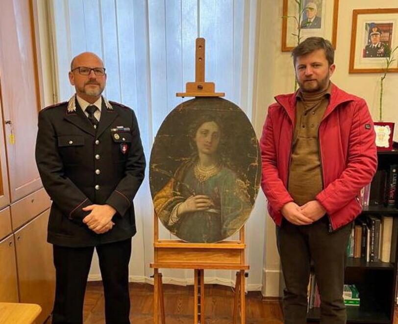 La tela rubata a Carmignano e ritrovata dai carabinieri
