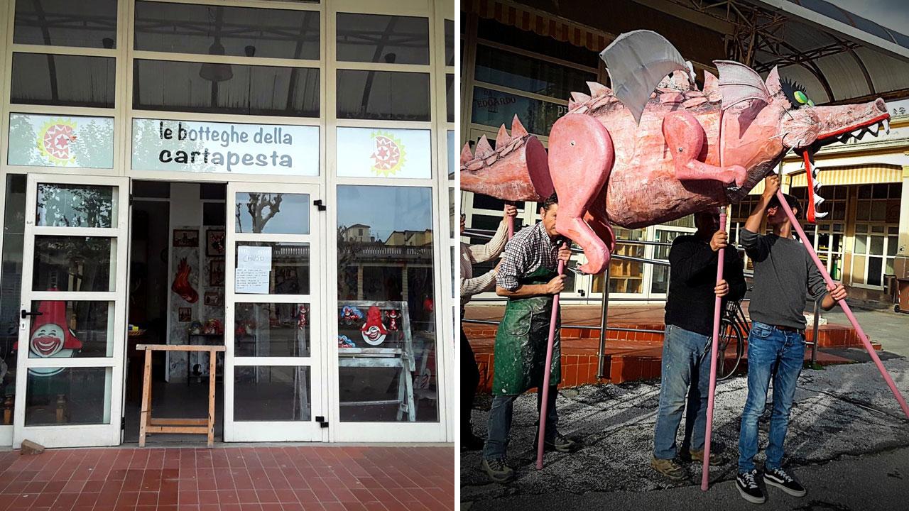 La sede della cooperativa in piazza Cavour e una delle tante creazioni