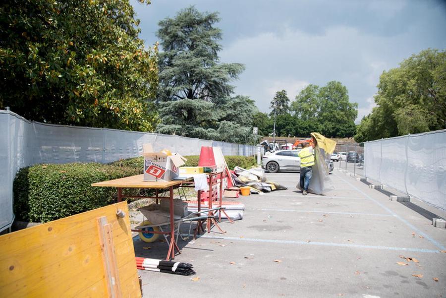 
	L&rsquo;allestimento del cantiere (Fotoservizio Ilaria Genovesi)

