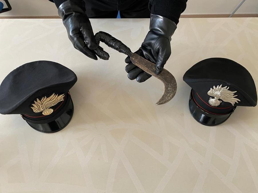 Correggio, armato di roncola semina il panico: denunciato 29enne