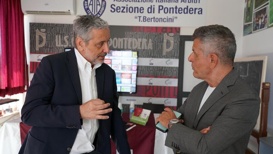 A sinistra il direttore sportivo Moreno Zocchi e il patron Rosettano Navarra (foto Silvi)