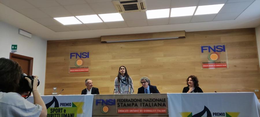 Sport e diritti umani, premiata a Roma la calciatrice palestinese dell’FC Athena Sassari