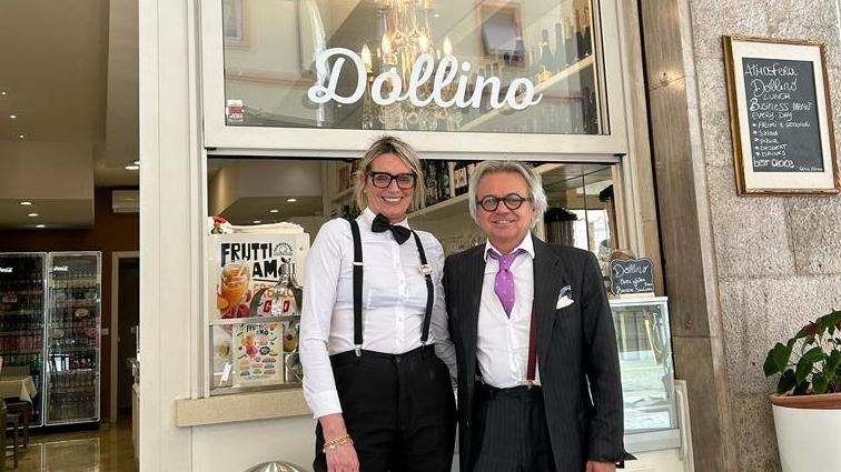 Fabio Corsi e la socia Francesca Tavaroli davanti al "Dollino"