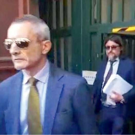 Gli avvocati Gianluca Paul Seung, Andrea Pieri e Gabriele Parrini all’uscita dal carcere Don Bosco