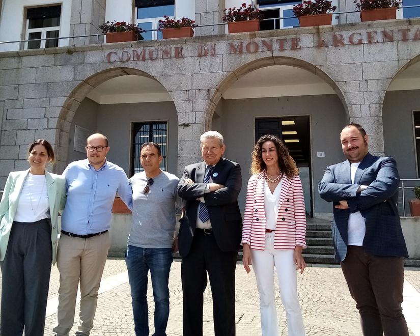 Da sinistra Chiara Orsini, Silvano Scotto, Michele Lubrano, il sindaco Arturo Cerulli, Paola Pucino e Michele Vaiani