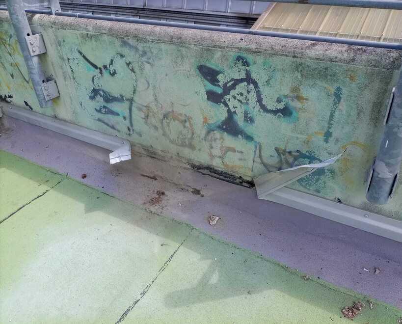 Il punto in cui è esploso il maxi petardo