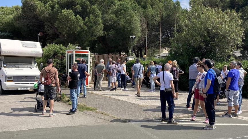 Un momento della protesta