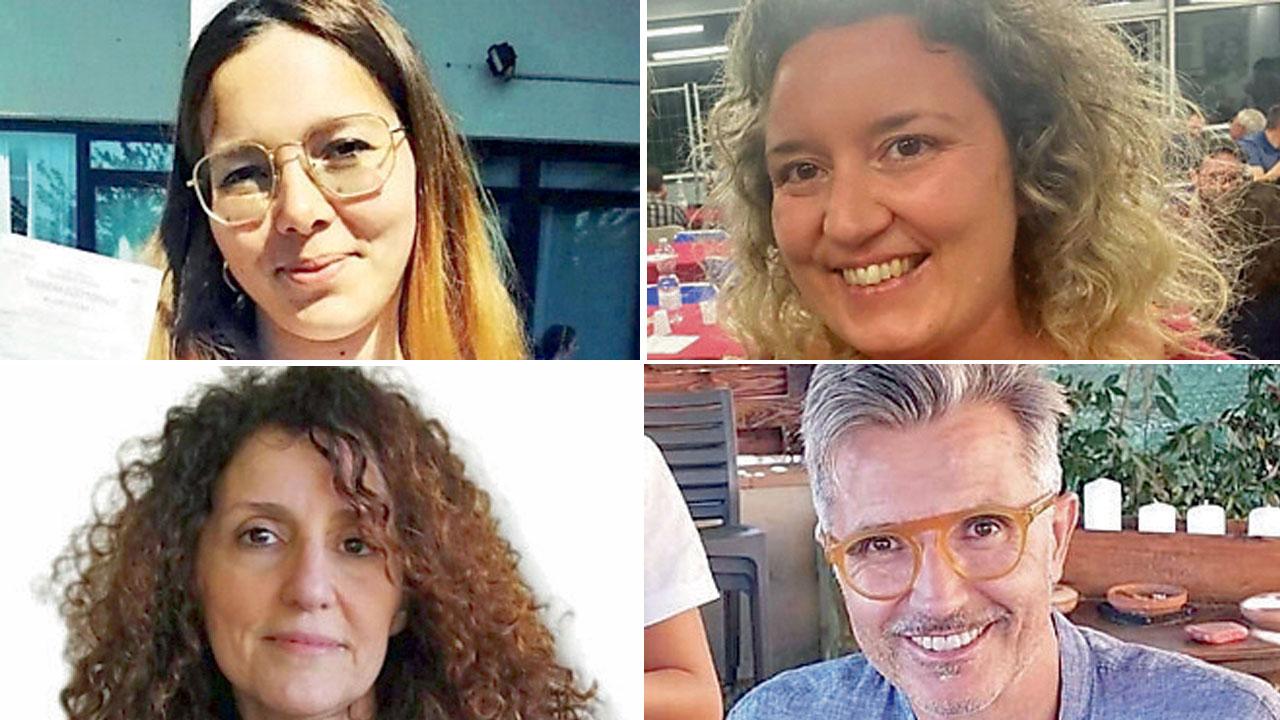 I nuovi volti della maggioranza: in alto Federica Petti e Debora Iacopini, in basso Ivana Fiorita e Davide Baldazzi