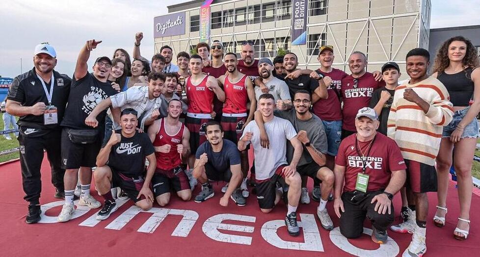 Reggiana Boxe Olmedo detta legge sul ring del Magnetico Festival