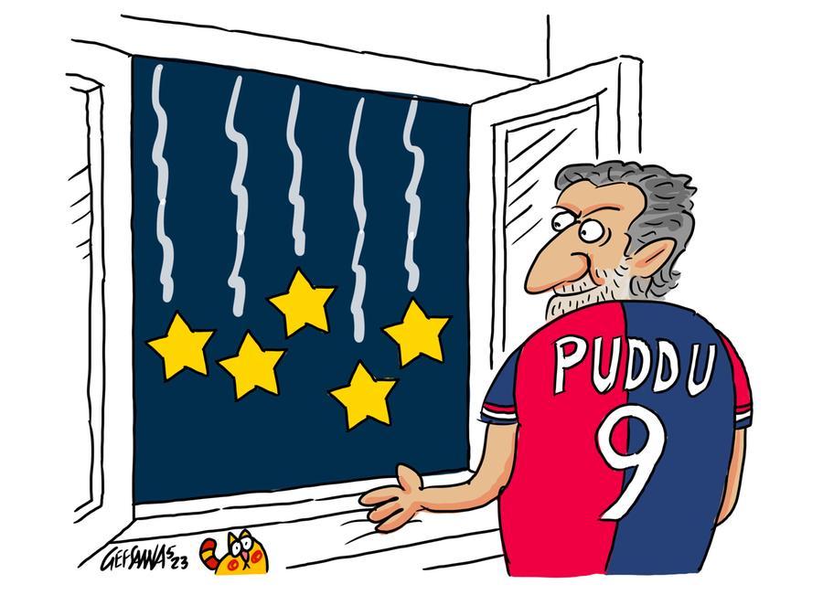 La vignetta di Gef: i partiti pensano alle regionali, Puddu brilla ancora