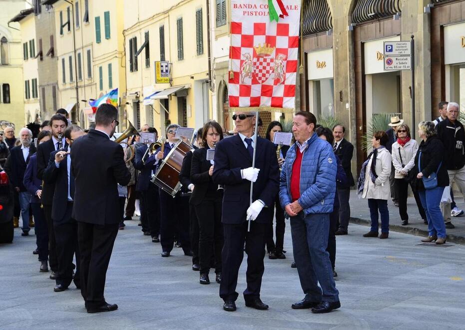 Diddi con la banda comunale di Pistoia
