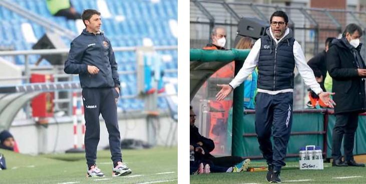 A sinistra Roberto Occhiuzzi (ex Olbia) e a destra Gaetano Fontana (ex Turris)