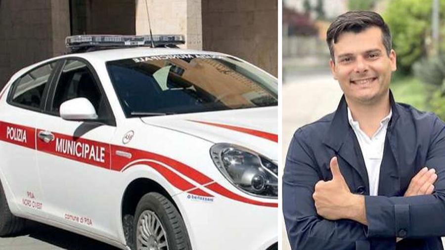 
	Una pattuglia della municipale, a destra Edoardo Ziello a Gagno

