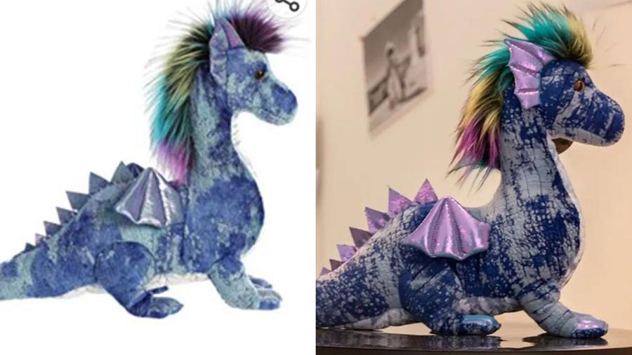 
	A sinistra il&nbsp;draghetto Zion Dragon commercializzato dall&rsquo;azienda californiana Aurora World Inc, a destra&nbsp;il prototipo Plvmbi presentato dall&rsquo;associazione Area 57

