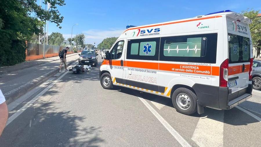L'incidente sul viale del Tirreno
