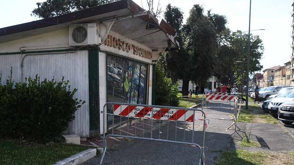 L’ex chiosco sportivo transennato