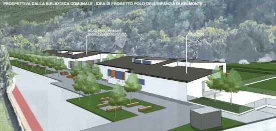 Il rendering del nuovo polo educativo a Ponte a Niccheri