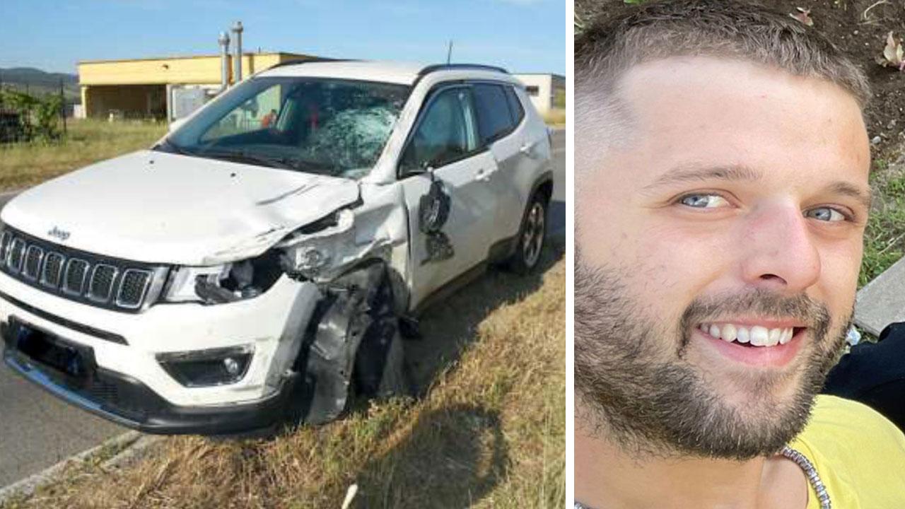 A sinistra il suv che travolse e uccise il giovane. A destra “Leo” Lorenzoni