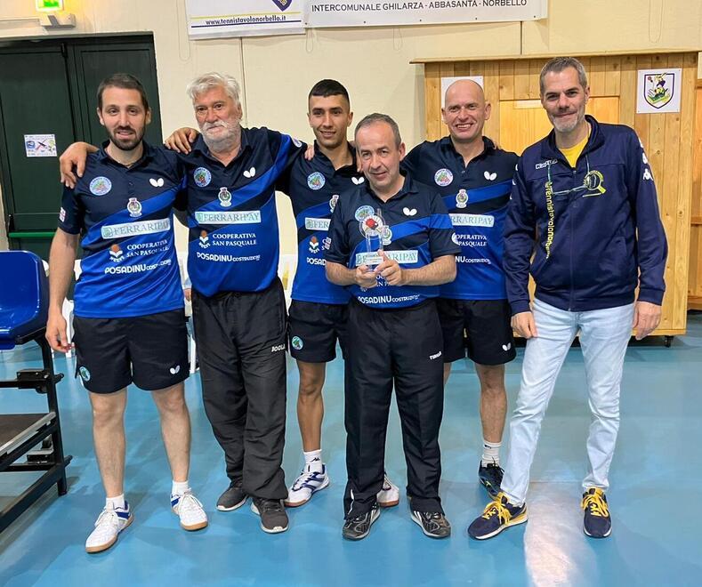 Nulvi vola sul tetto d'Europa del tennistavolo