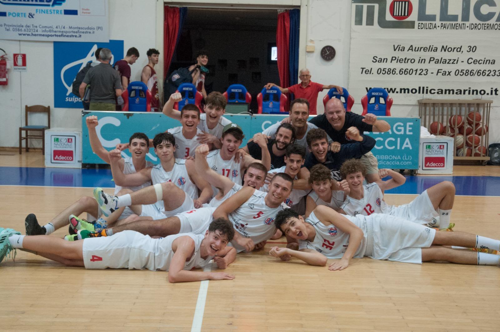 Basket Cecina ancora campione. L’Under 17 vince il titolo toscano 