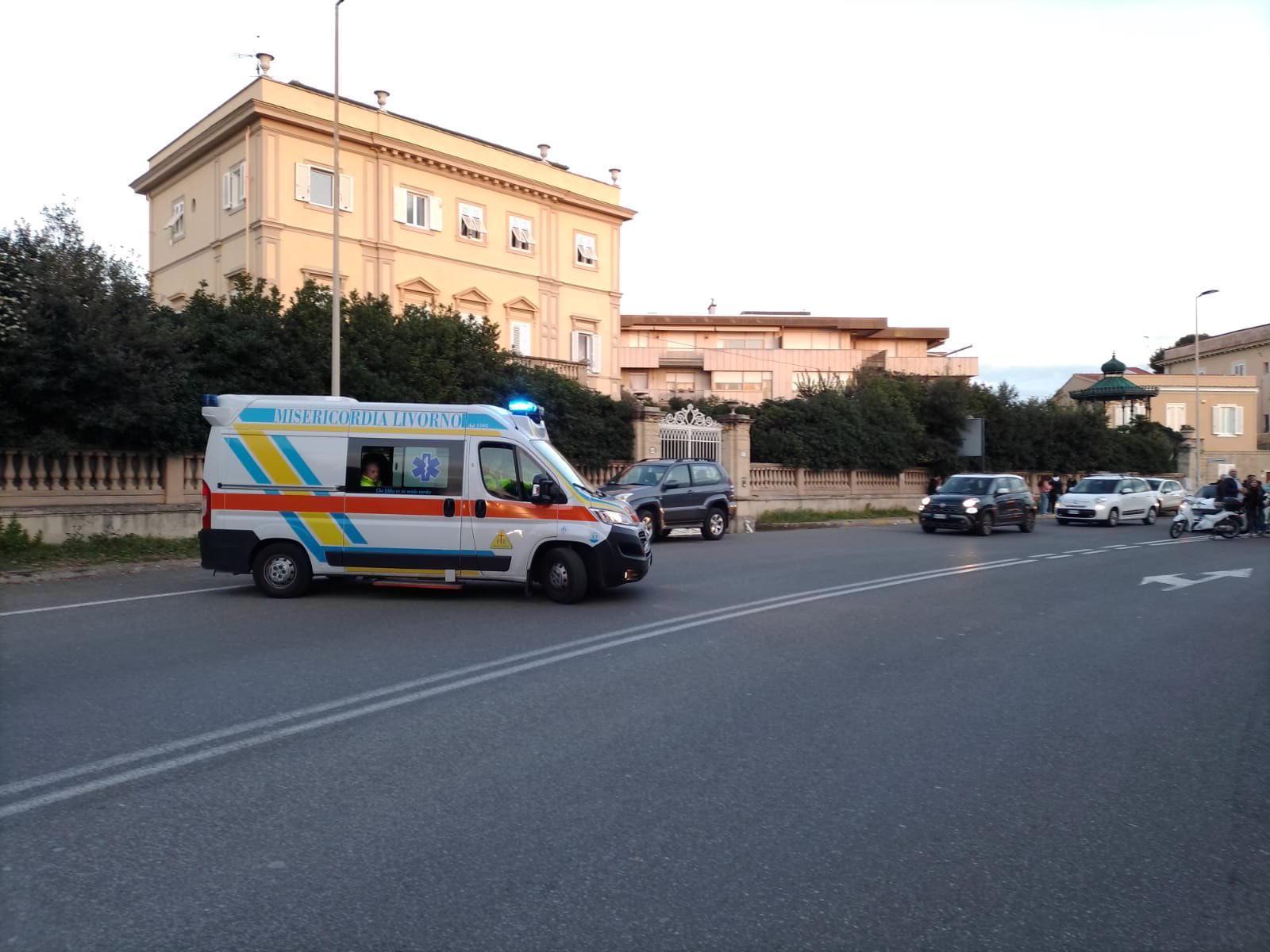 Un soccorso alla Rotonda di Ardenza
