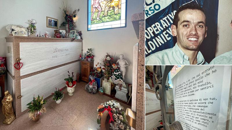 Montecatini, l’oltraggio alla tomba del tifoso milanista: rubate le maglie della squadra