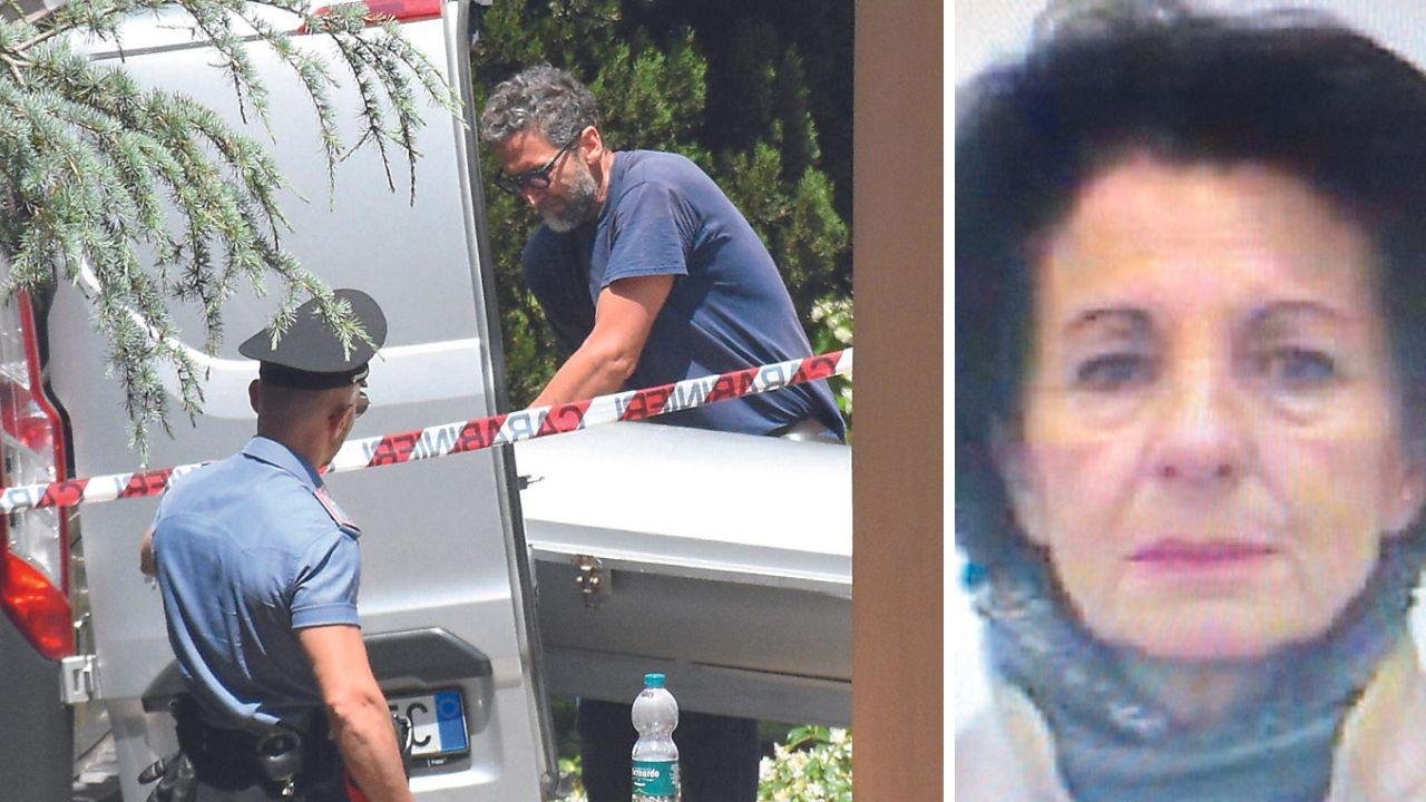 Il trasferimento della salma e a destra la vittima, Giuseppina De Francesco