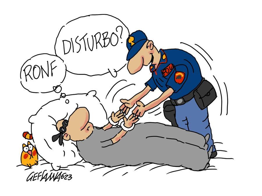 La vignetta di Gef: ruba in un garage di Sassari ma si addormenta, svegliato dai poliziotti