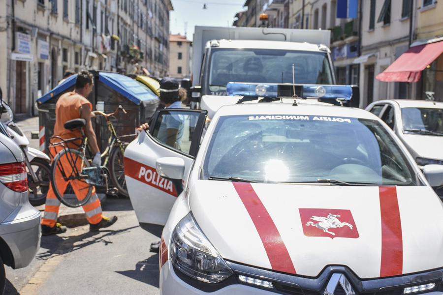 
	Polizia municipale sul posto (foto d'archivio)

