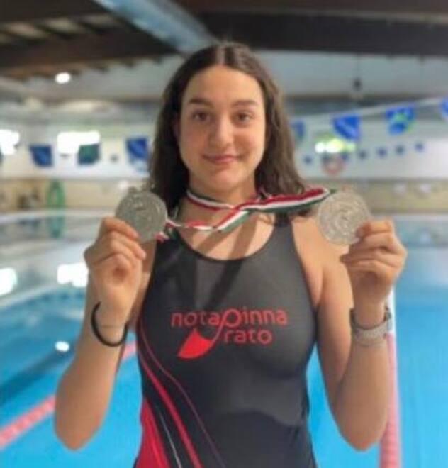 
	Giulia Mencarelli e le due medaglie d'argento vinte ai campionati italiani Under 18

