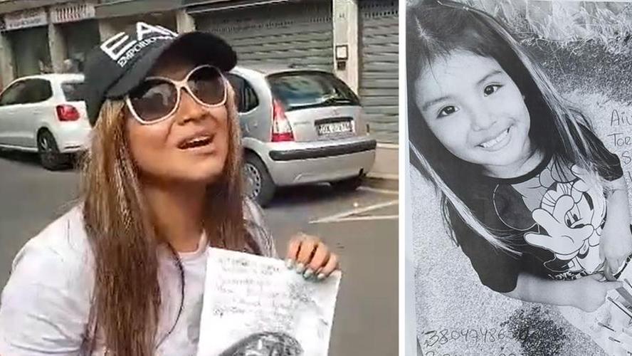 I volantini con la piccola Kate e la madre