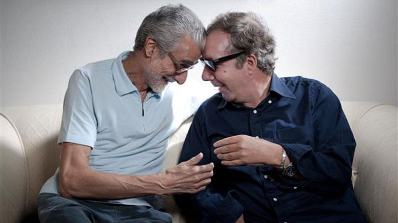 
	Francesco Nuti col fratello Giovanni (foto Sestini)

