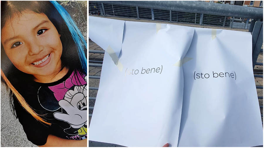 Bambina scomparsa a Firenze, i cartelli “Sto bene” e la paura della mano del sequestratore. Ma ci sono dubbi