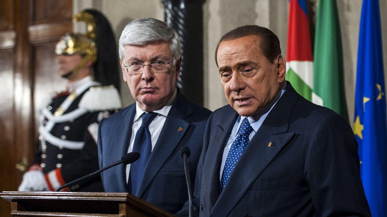 Paolo Romani insieme a Silvio Berlusconi nel 2014