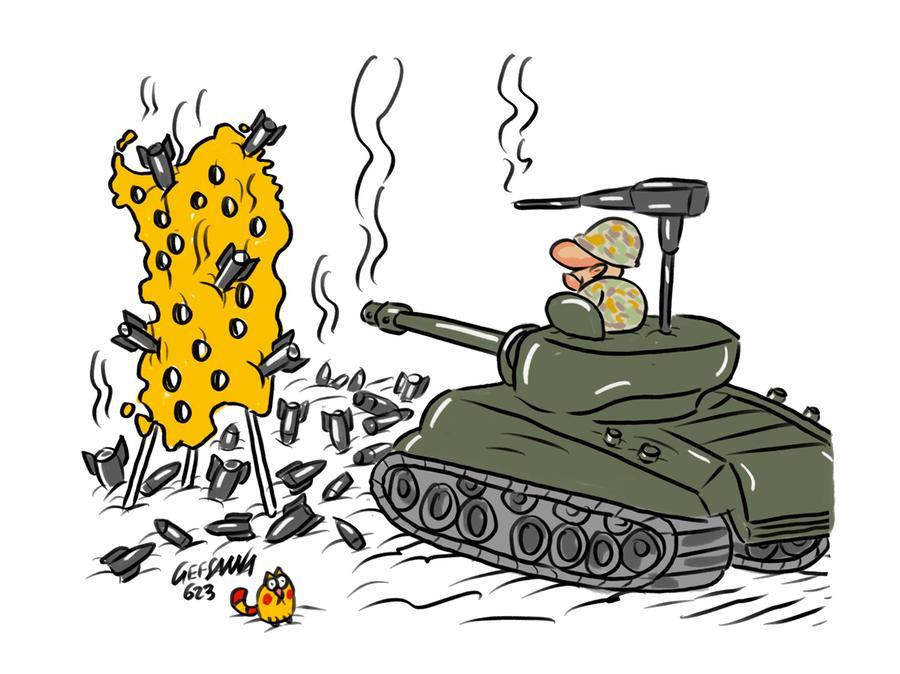 La vignetta di Gef: esercitazioni a Teulada, a processo 5 generali