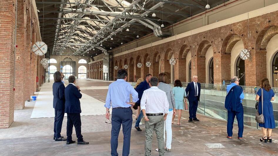 La galleria delle Officine in fase di allestimento (foto Ianda Silvi)
