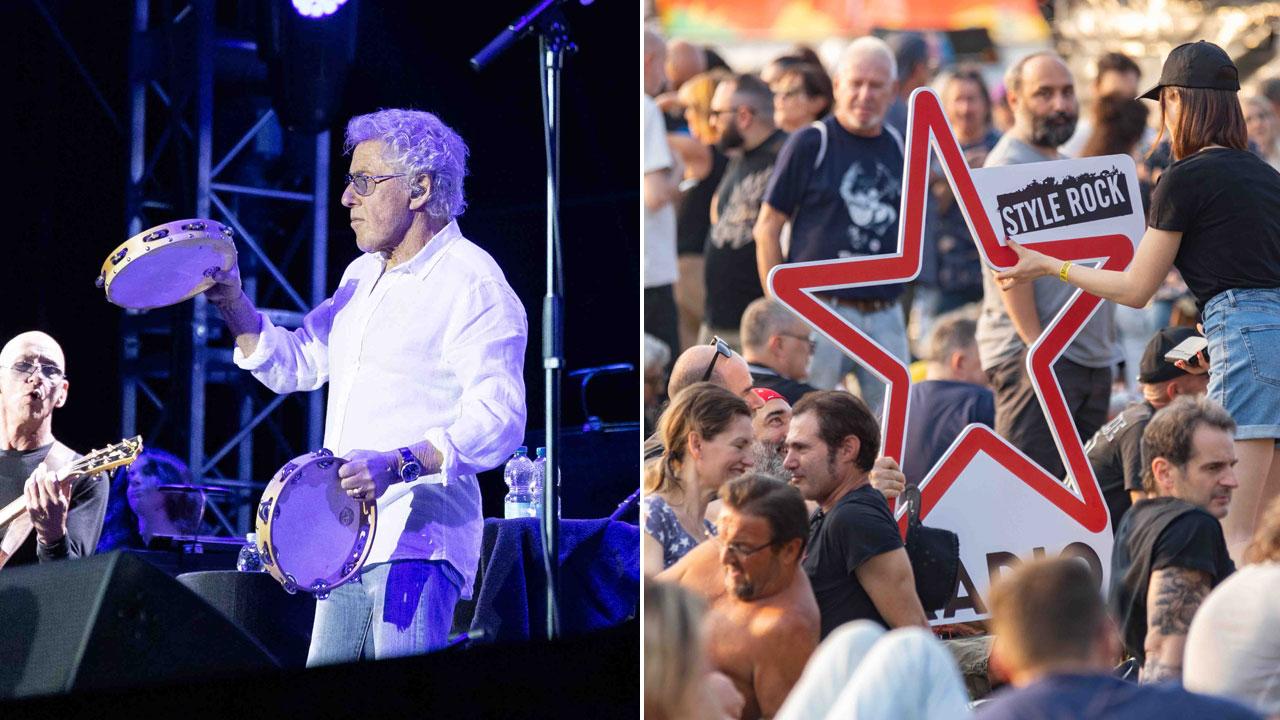 Roger Daltrey, la voce degli Who. Il pubblico alla Visarno Arena prima dell’inizio