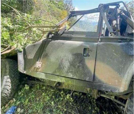
	Il Defender finito nel burrone sul monte Grammondo a Ventimiglia

