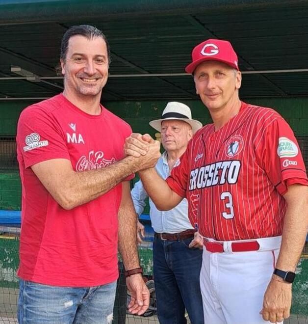 Michele Achilli (coach dell’Edilfox di Serie A1 di hockey) e il manager del Bsc Stefano Cappuccini