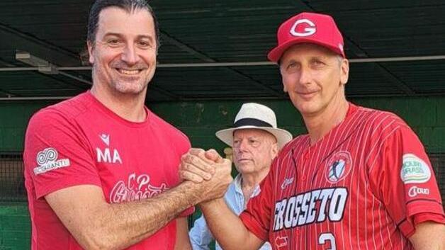 Michele Achilli (coach dell’Edilfox di Serie A1 di hockey) e il manager del Bsc Stefano Cappuccini