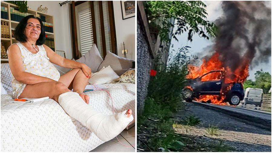 Antonietta Lepore e l’incendio della sua auto 