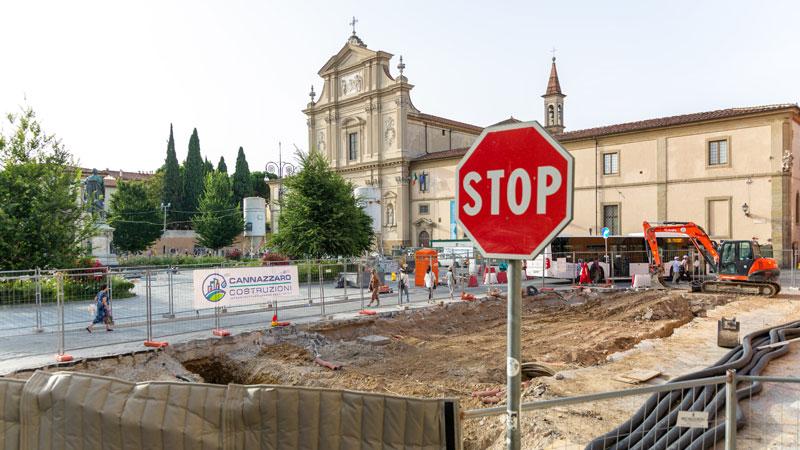 Firenze, piazza San Marco riapre ai pedoni: ritardi nei cantieri della tramvia