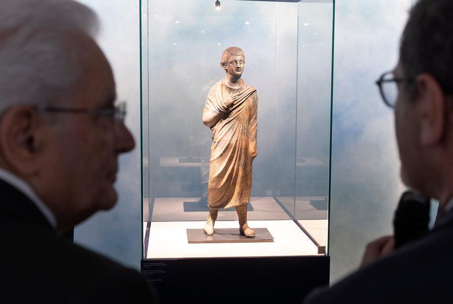 Bronzi di San Casciano, Mattarella inaugura la mostra al Quirinale