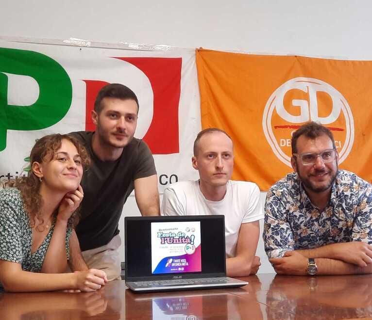 Il gruppo dirigente del Pd presenta la Festa dell’Unità