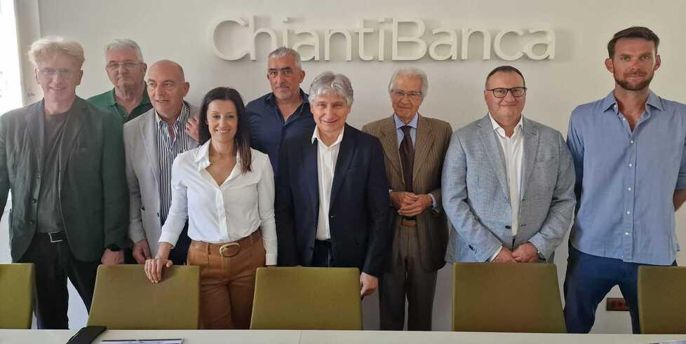 I partecipanti alla conferenza stampa di presentazione del meeting di atletica